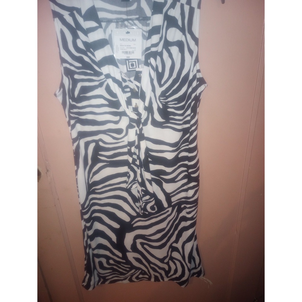 Liz Clairborne Careers Zebra Print Dress Medium Nwt